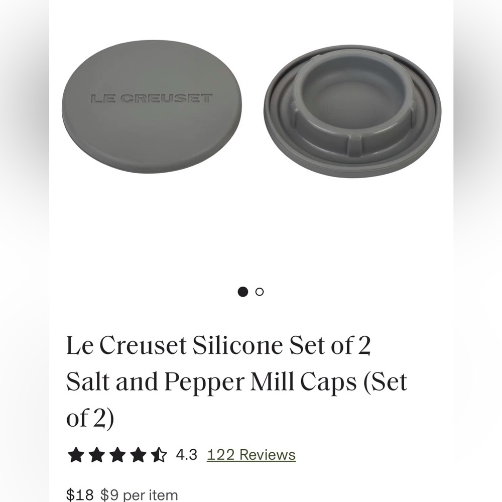 Le Creuset Gray Mill Caps Set
